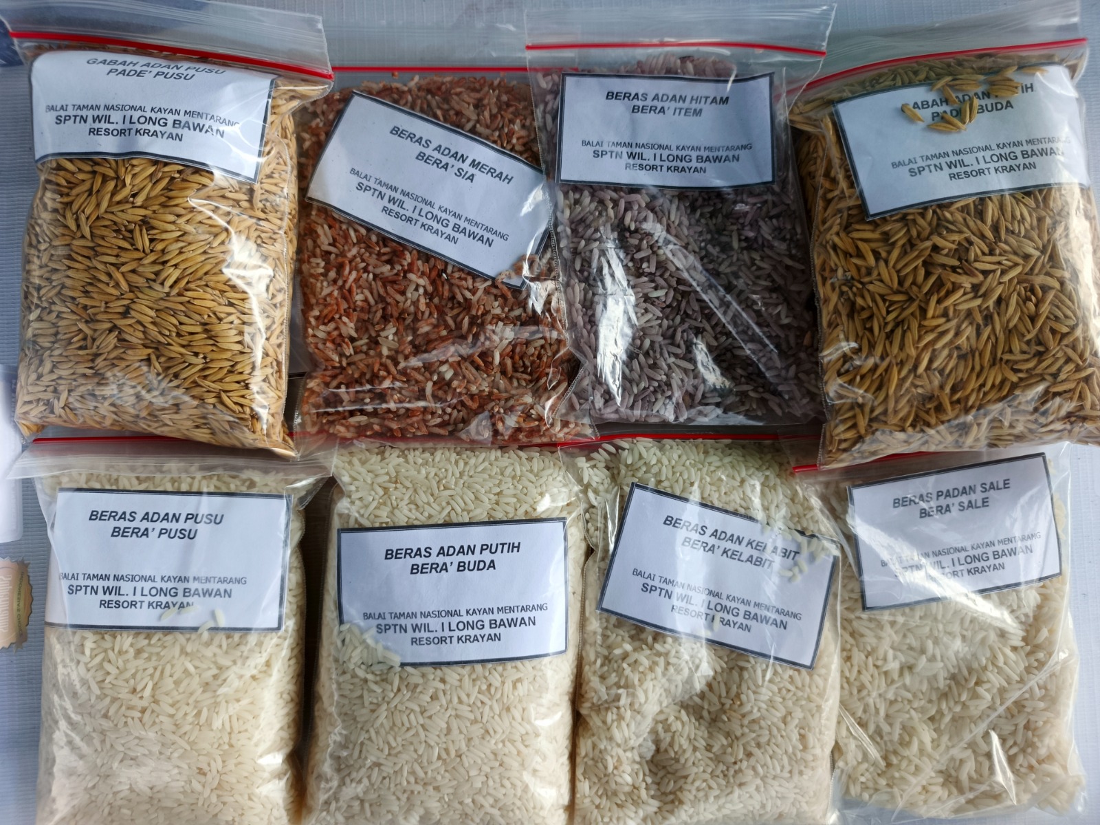 Produk beras adan dalam kemasan. Foto: Istimewa
